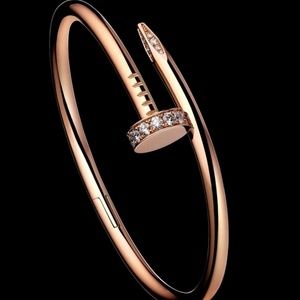 New Gold Nail Cuff Charm Screw Bracelet Bangle